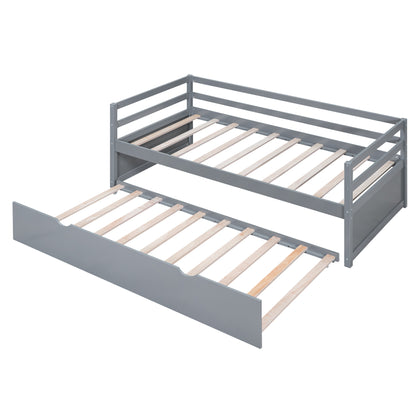 Zim Twin Size Daybed with Twin Size Trundle - Gray