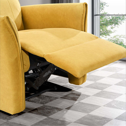 Asheville Suede Recliner Chair - Yellow