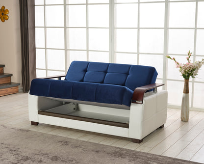 Reginaldo Modern Sleeper Loveseat - Navy Blue