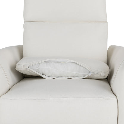 Niki Upholstered Swivel Recliner - Beige