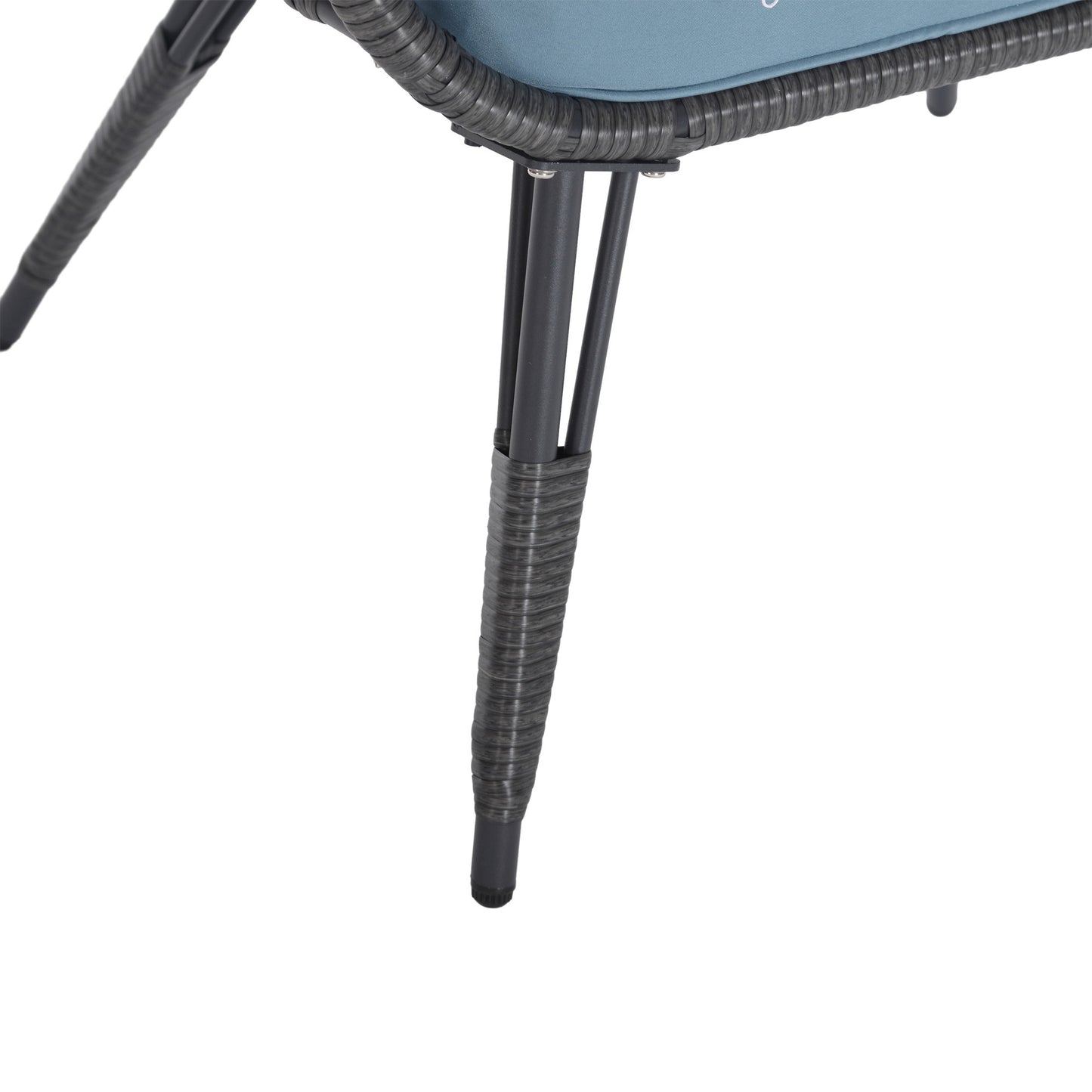 Mora Egg Wicker Outdoor Indoor Basket Chair - Blue