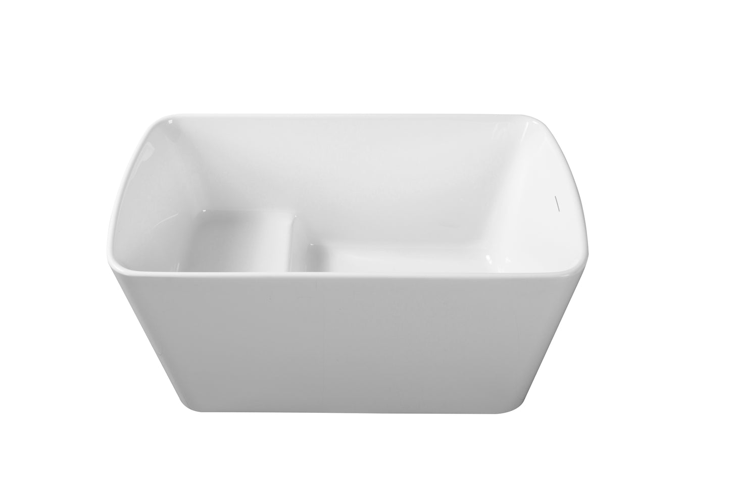 Rinny 49'' Freestanding Japanese Soaking Bathtub with Built-in Seat