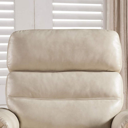 Zander Faux Leather Upholstered Power Reclining Chair - Cream