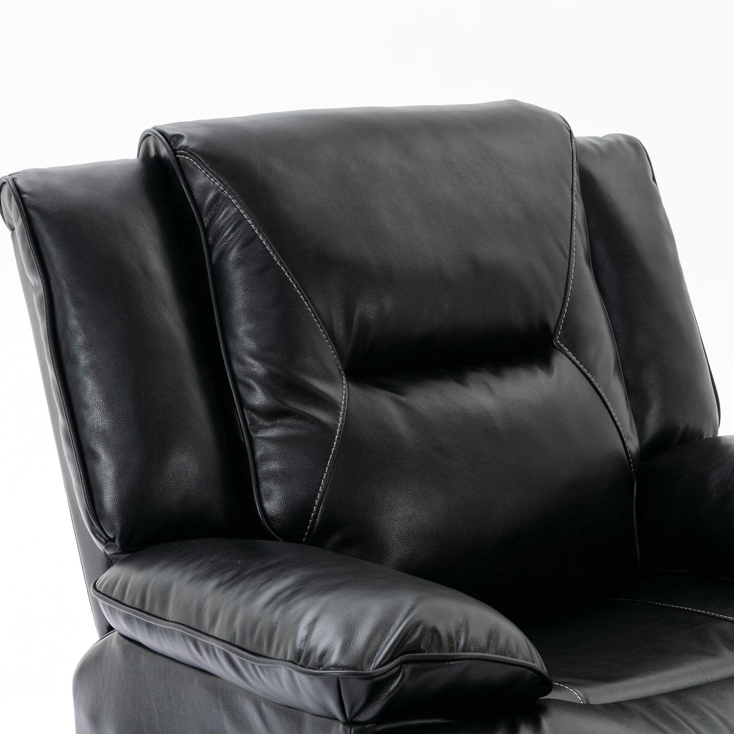 Meyer 360° Swivel and Rocking Manual Recliner Chair with a LED - Black