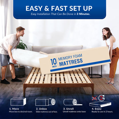 Aya Gel Memory Foam 12" Mattress - Queen