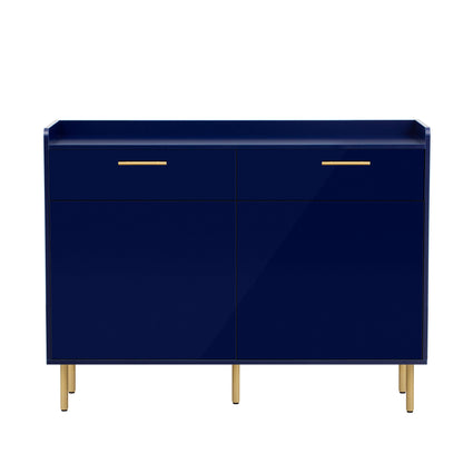 Melo Wooden Storage Cabinet - Navy Blue