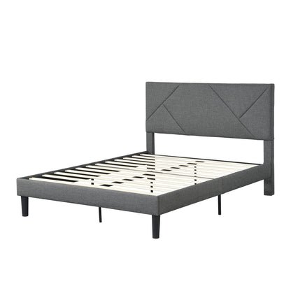 Peta Full Size Platform Bed Frame - Gray