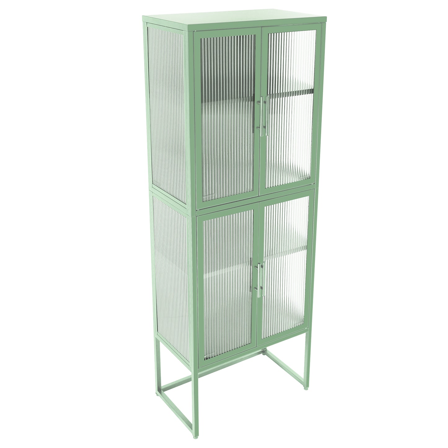 Nera II Tempered Glass Cabinet - Mint Green