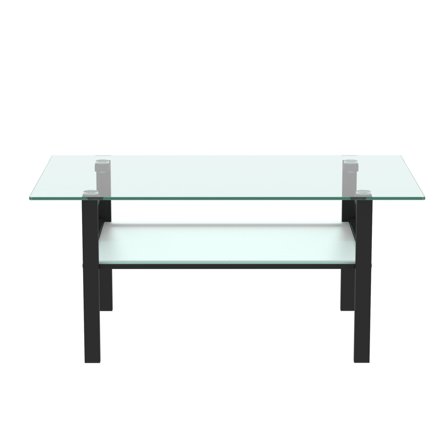 Kaya Glass Top Coffee Table - Black