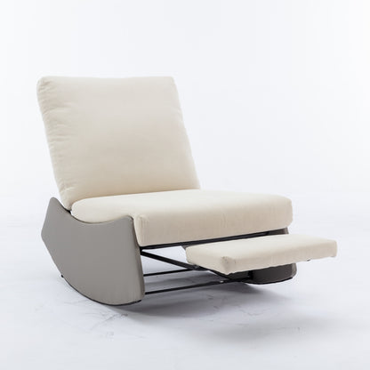 Stella Modern Rocking Chair Recliner - Gray+Beige