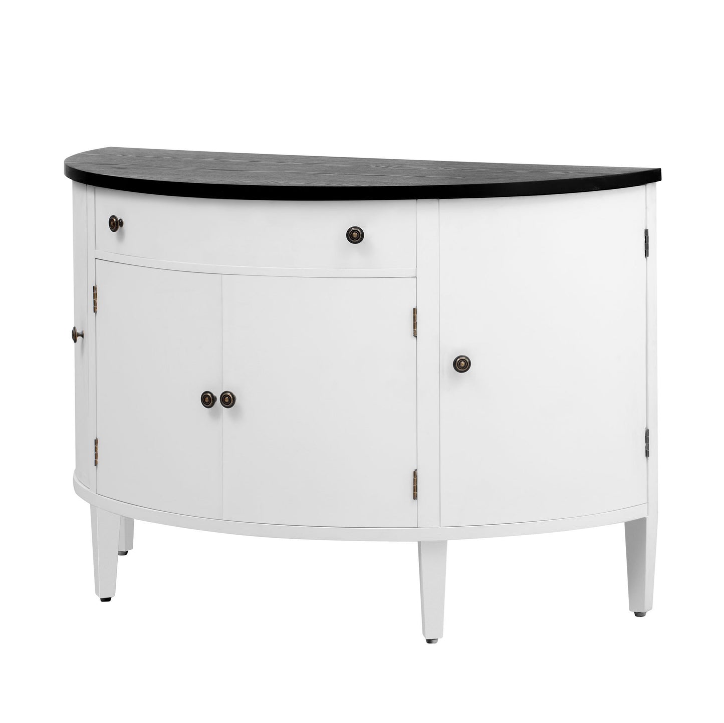 Hobs Curved Design Storage Cabinet - White