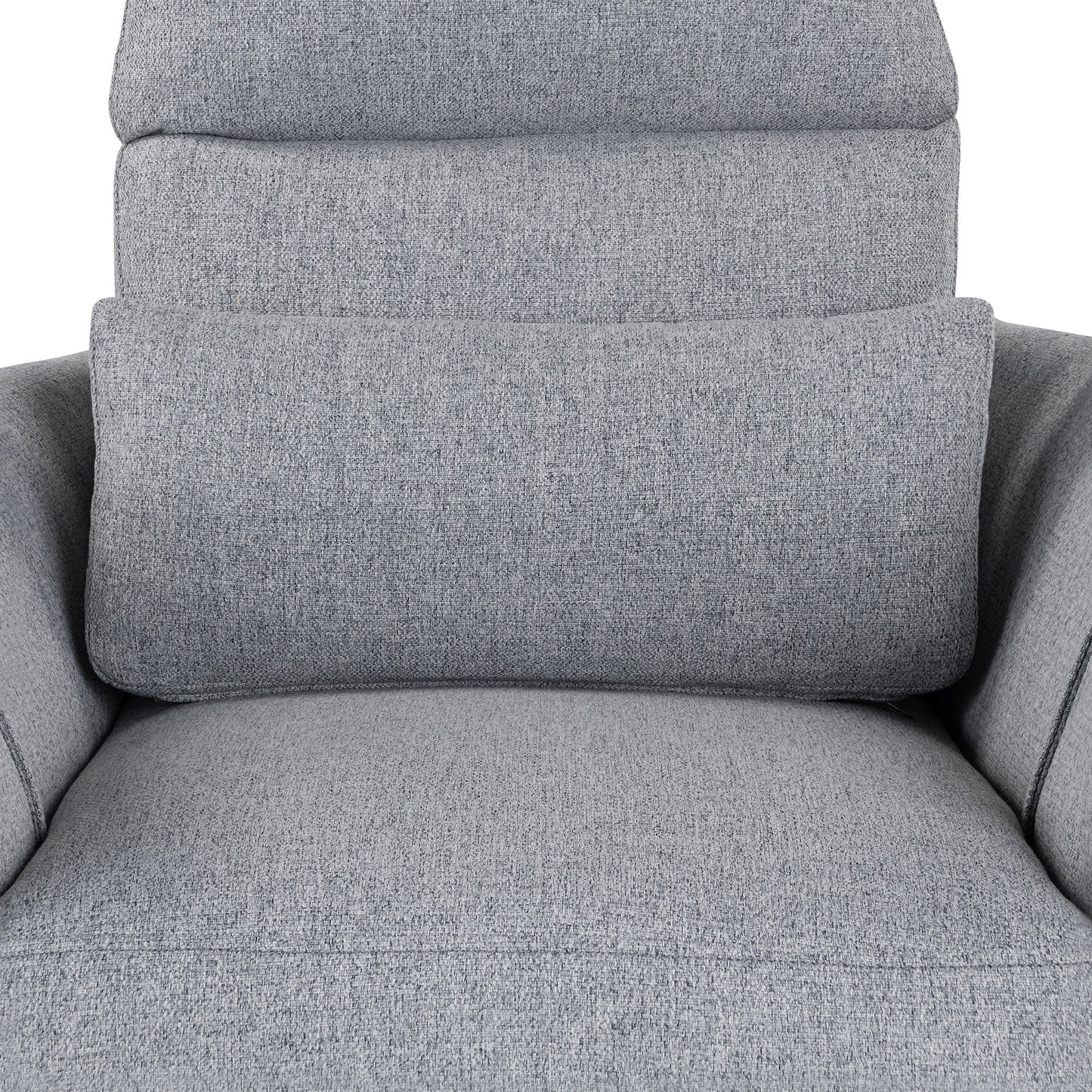 Niki Upholstered Swivel Recliner - Dark Grey