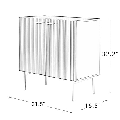 Knossos 30" Tall 2-Door Accent Cabinet - White