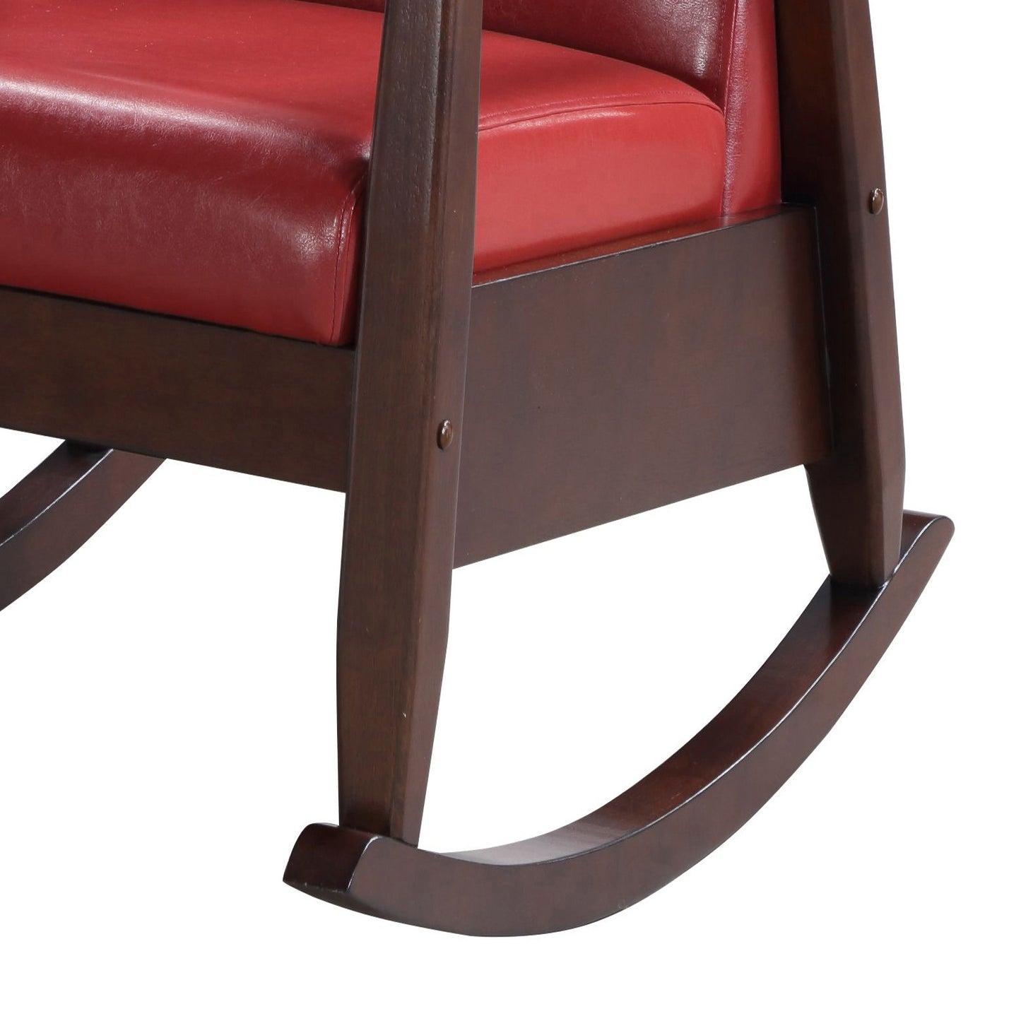 Blake Rocking Chair with Armrest - Red+Brown