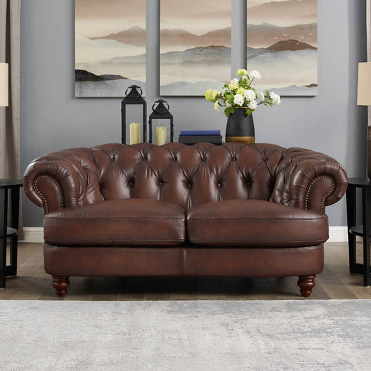 Newport Leather Loveseat