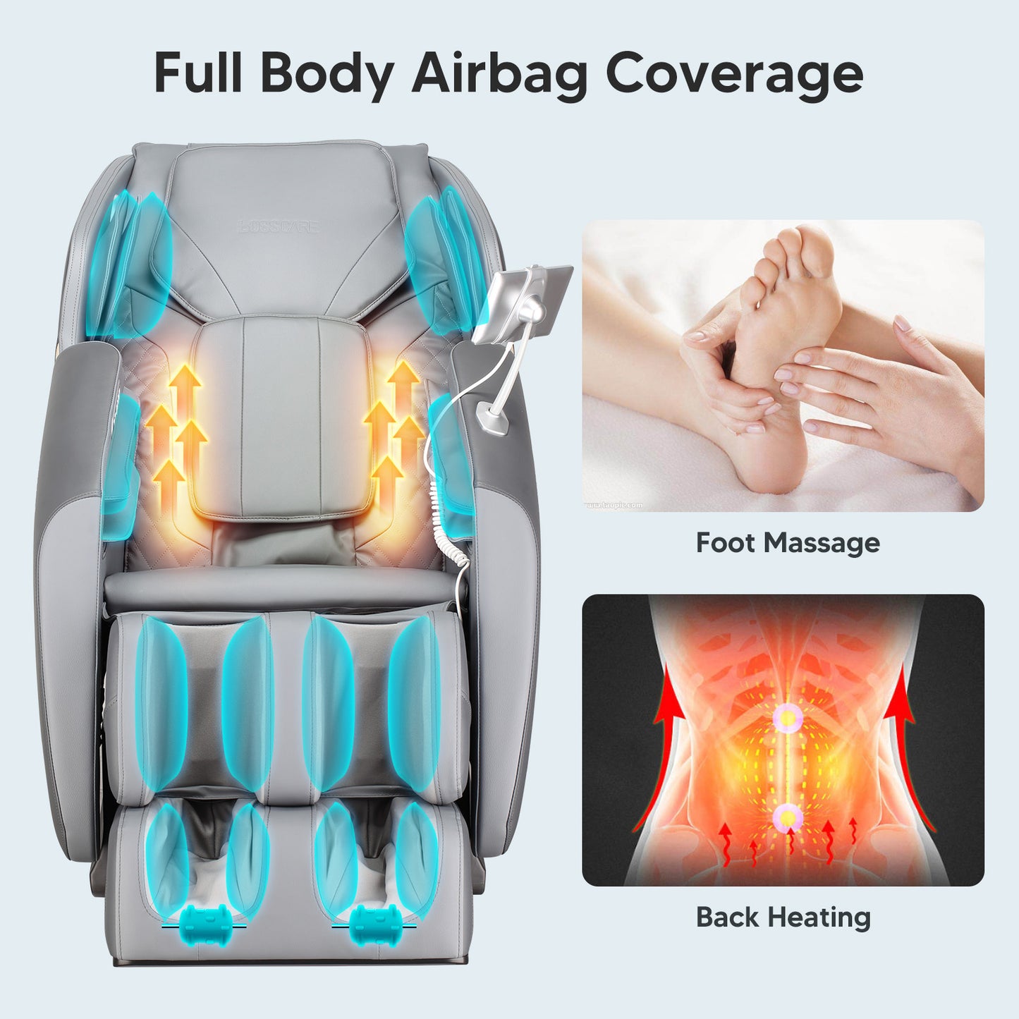 Hahn Massage Full Body Chairs with AI Voice - Gray