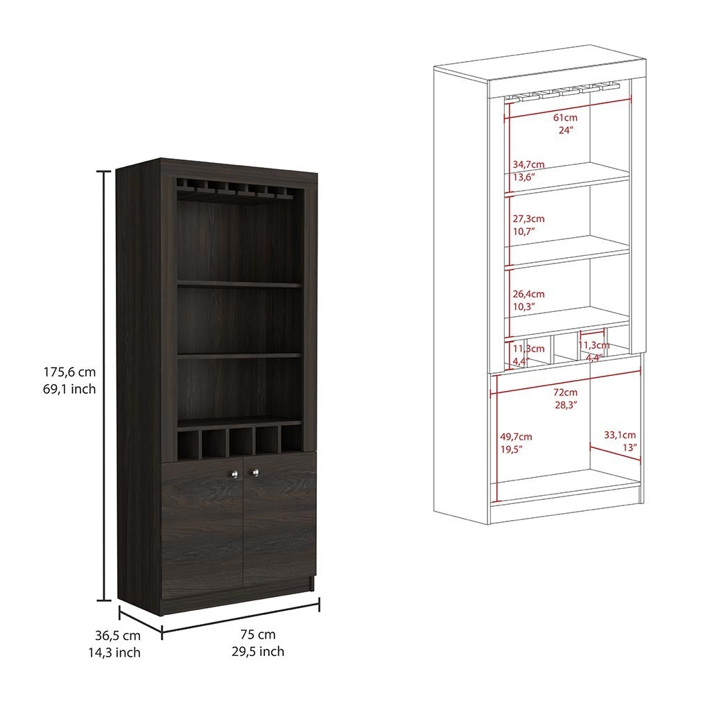 Margarita Bar Cabinet - Espresso