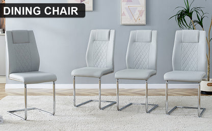 Skye Dining Chair Metal Leg (Set of 6) - Light Gray