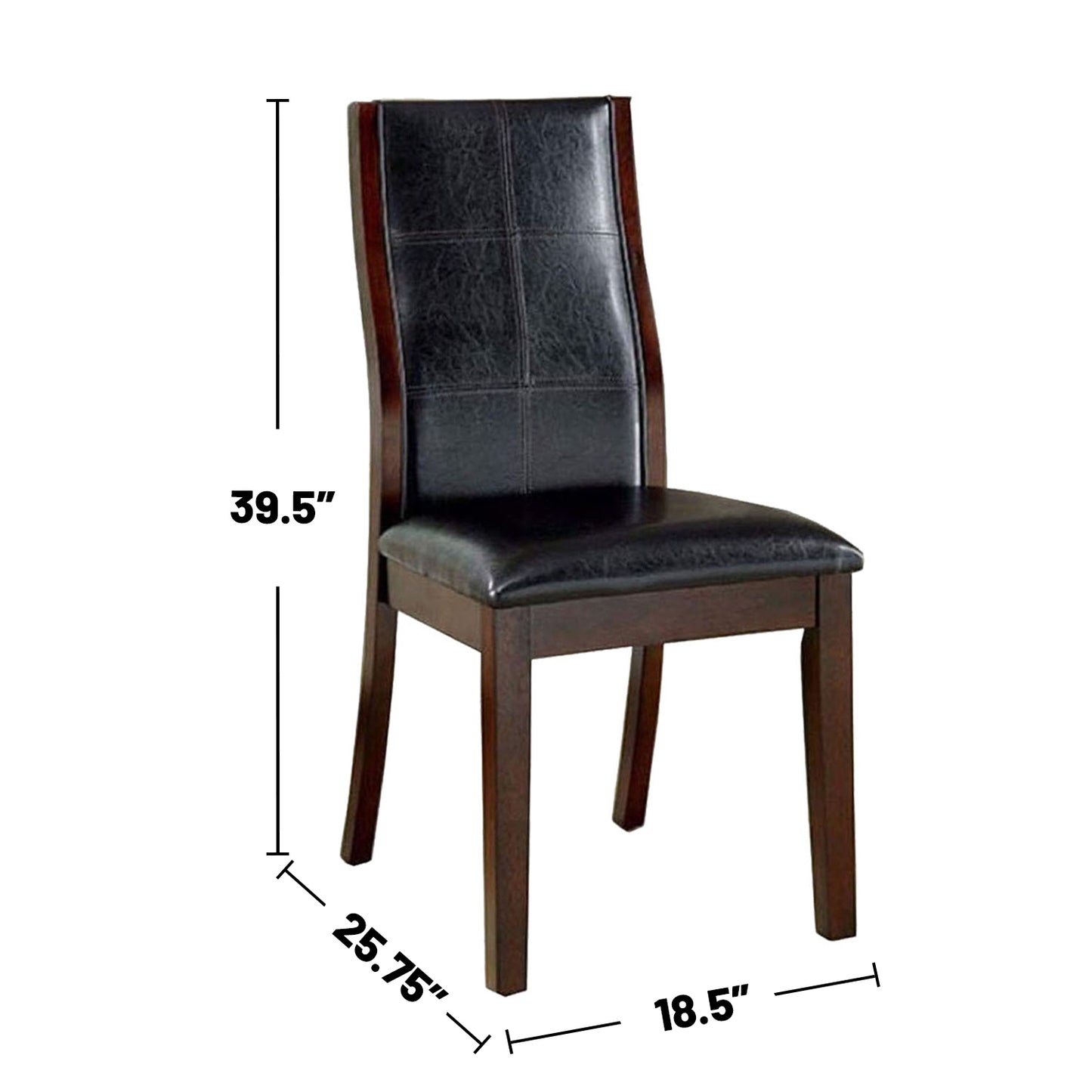 Sutton Leatherette Dining Chairs (Set of 2) - Espresso