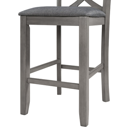 Aisha Counter Height Kitchen Dining Chairs (Set of 2) - Gray