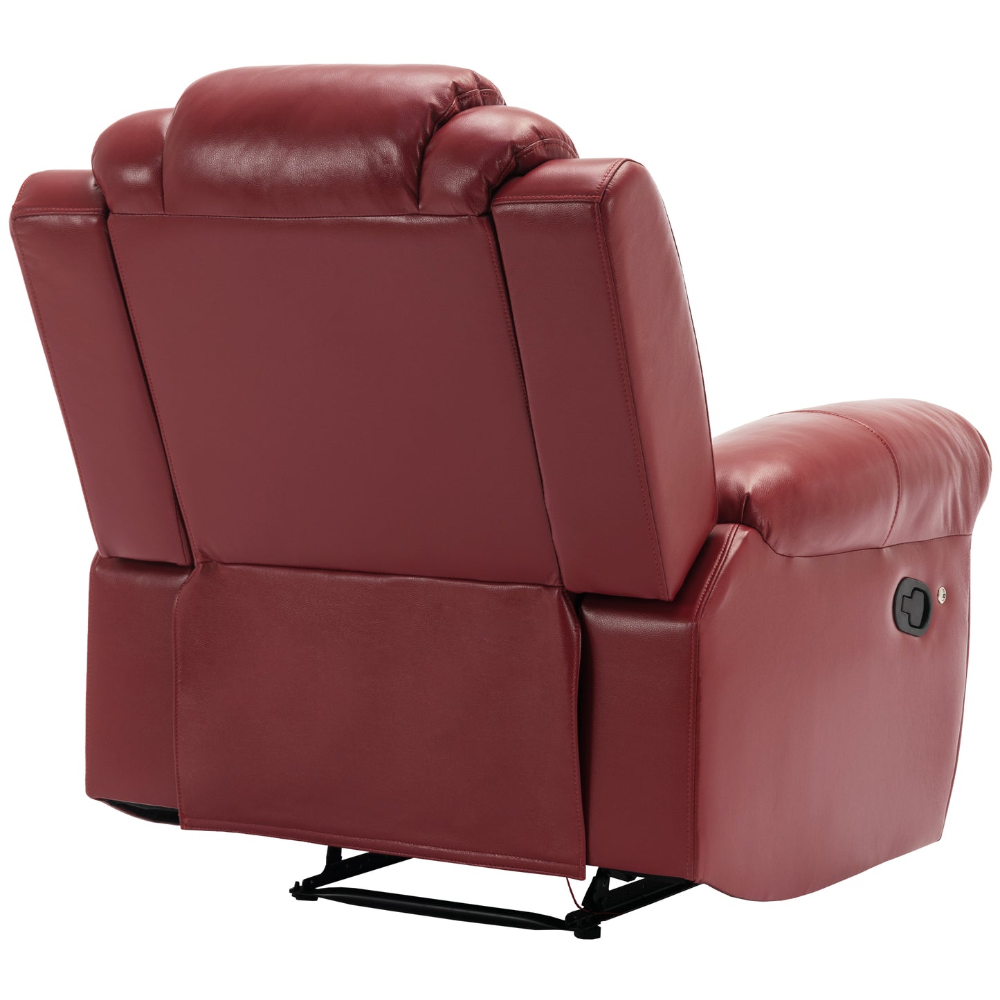 Milo Manual Recliner Chair with LED Light Strip - Red