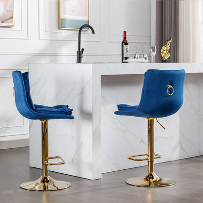 Valor Swivel Bar Stools - Blue Set of 2