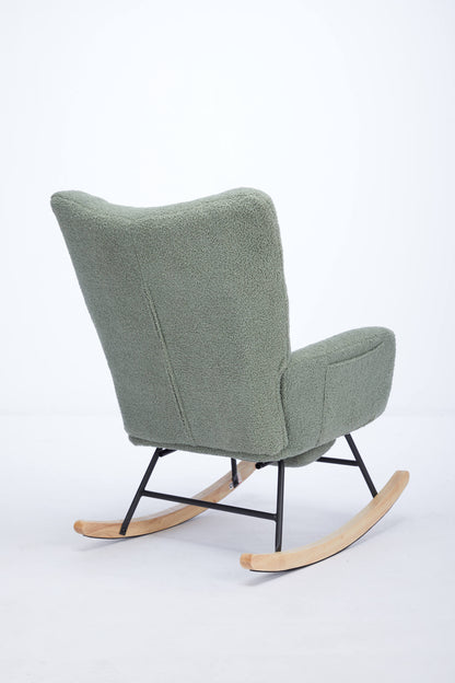 Hari II Modern Nursery Rocking Chair - Green