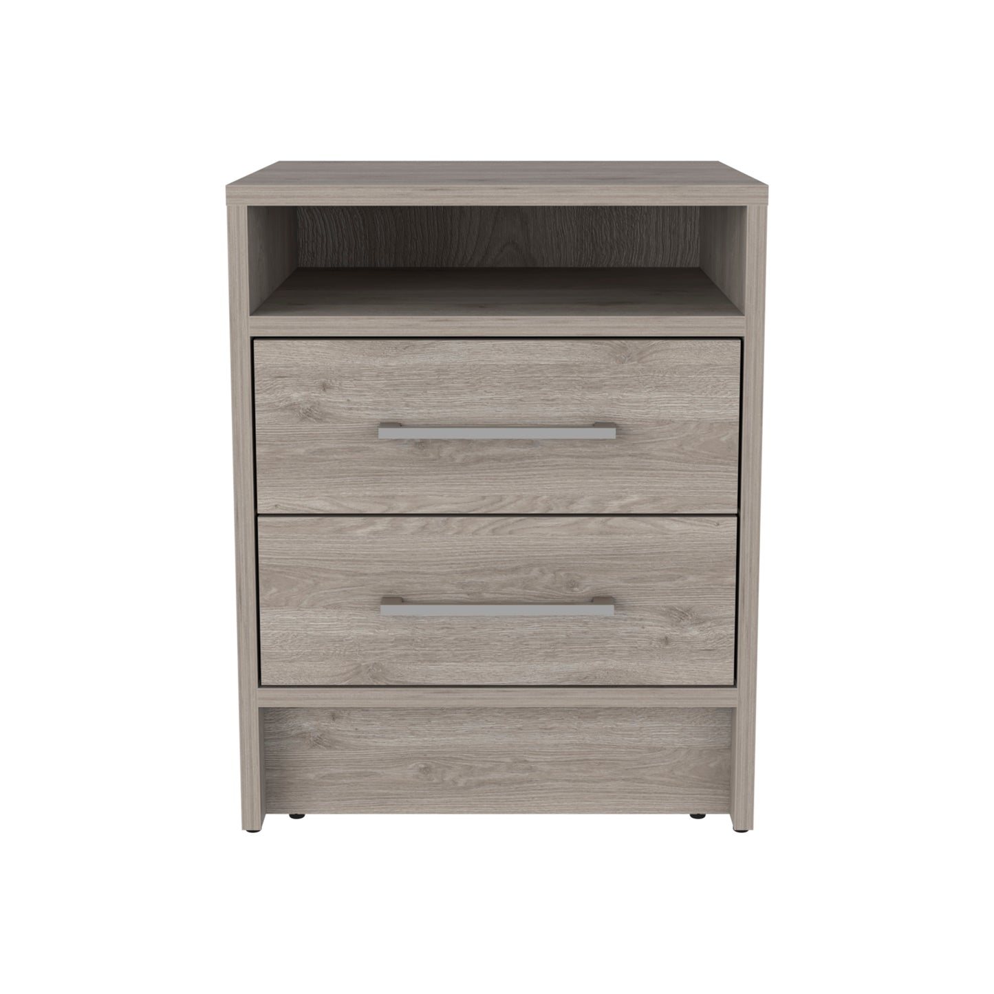 Eter Nightstand Two Drawers - Light Gray