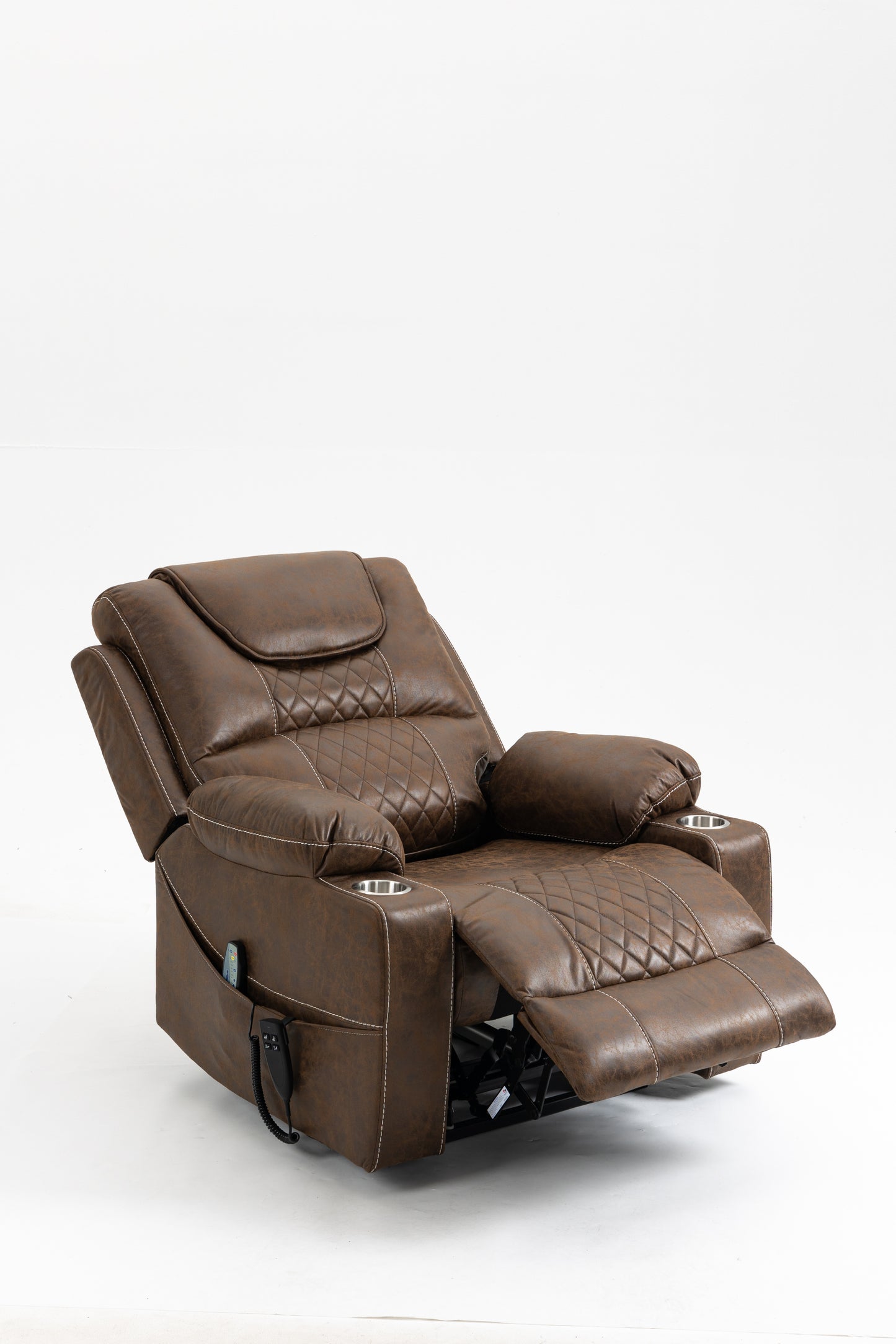 Morris Power Lift Recliner Motion Reclining Chair - Brown