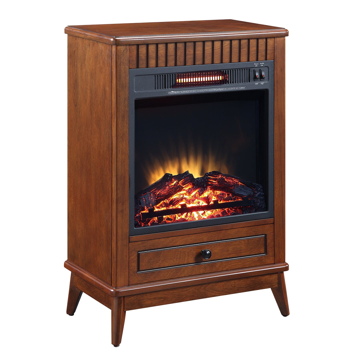 Hamish Electric Fireplace - Walnut