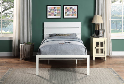 Willow Contemporary Twin Size Bed - White