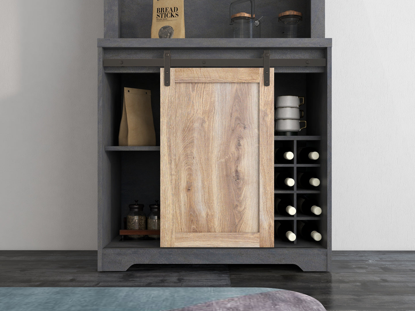 Esco Wine Cabinet - Black