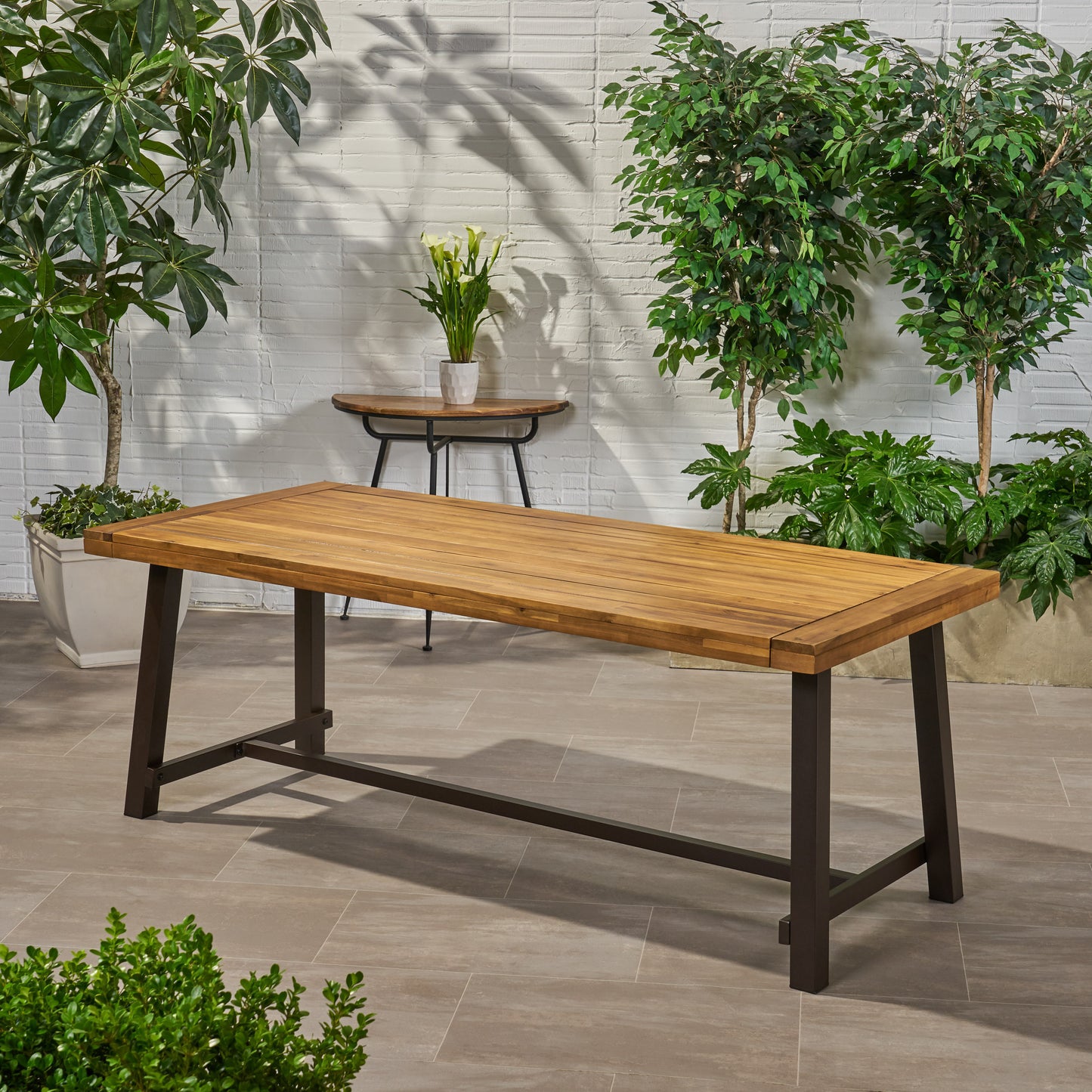 Melita Patio Wood Dining Table -  Teak