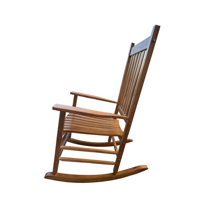 Lupe Wooden Porch Rocker Chair - Brown