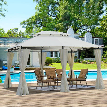 Ewa 13 x 10 ft Outdoor Patio Gazebo Canopy Tent - Beige