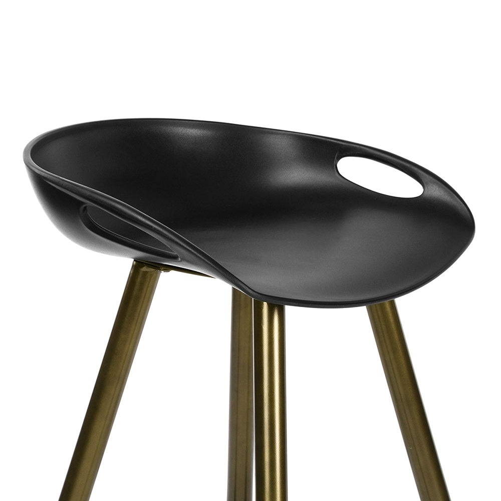 Bak Bar & Counter Stool - Black & Gold Set of 2