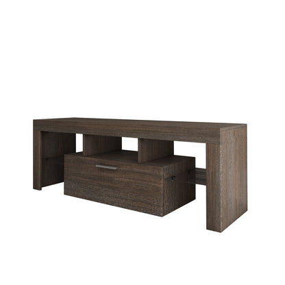 Nova 55 inches TV Stand with LED Lights - Brown