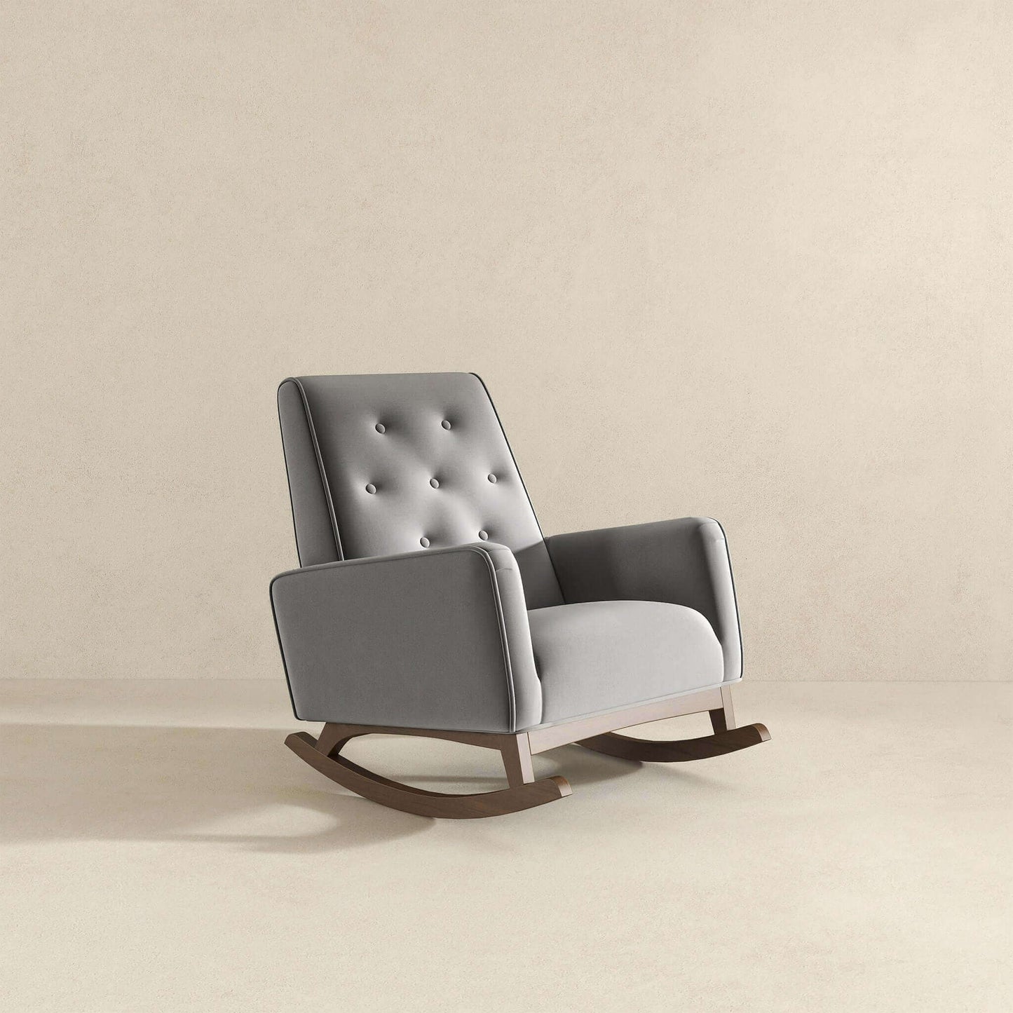 Demetrius Solid Wood Rocking Chair - Gray