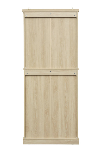 Robu 4 Door Cabinet with 1 Drawer - Natural