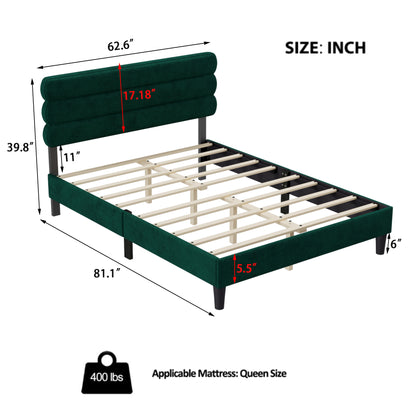 Wee Queen Size Bed Frame - Green