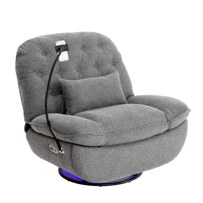 Roxie 270 Degree Swivel Power Recliner with Voice Control - Gray