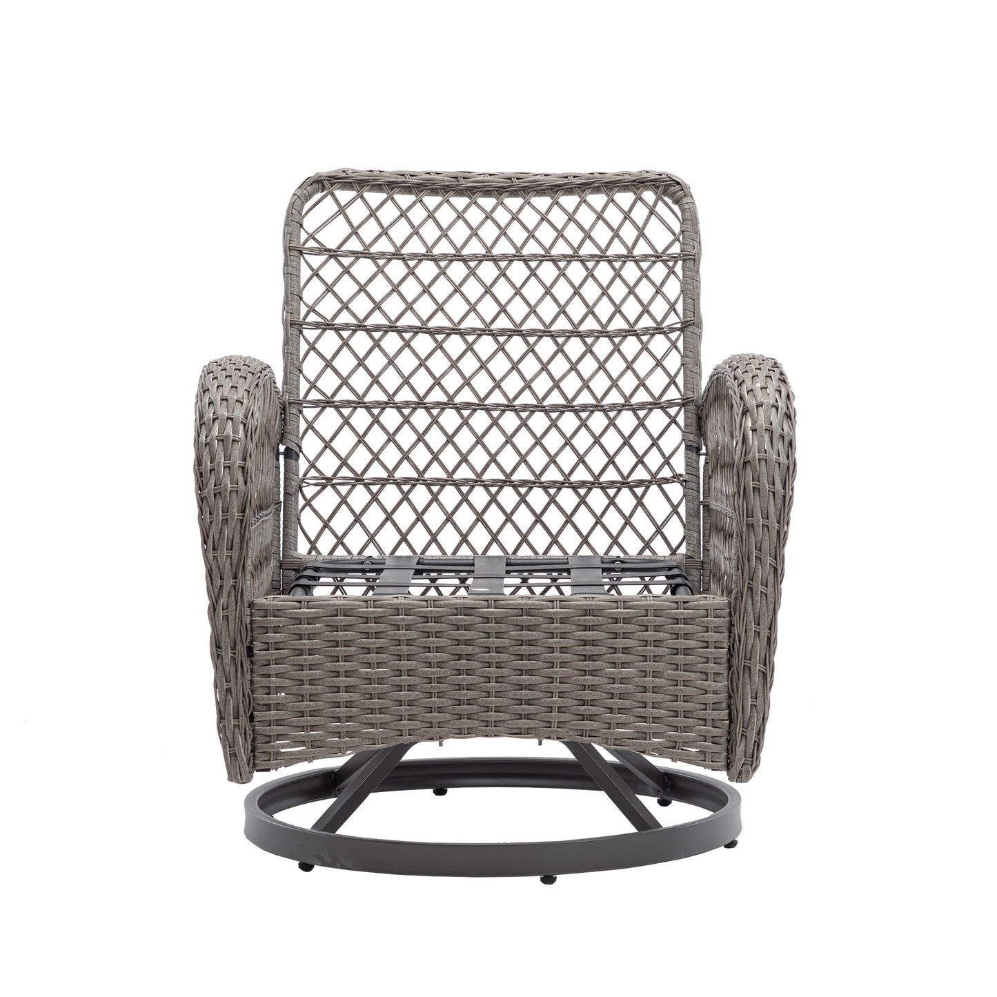 Tompkins 3 Pc Outdoor Swivel Rocker Patio Chairs - Khaki