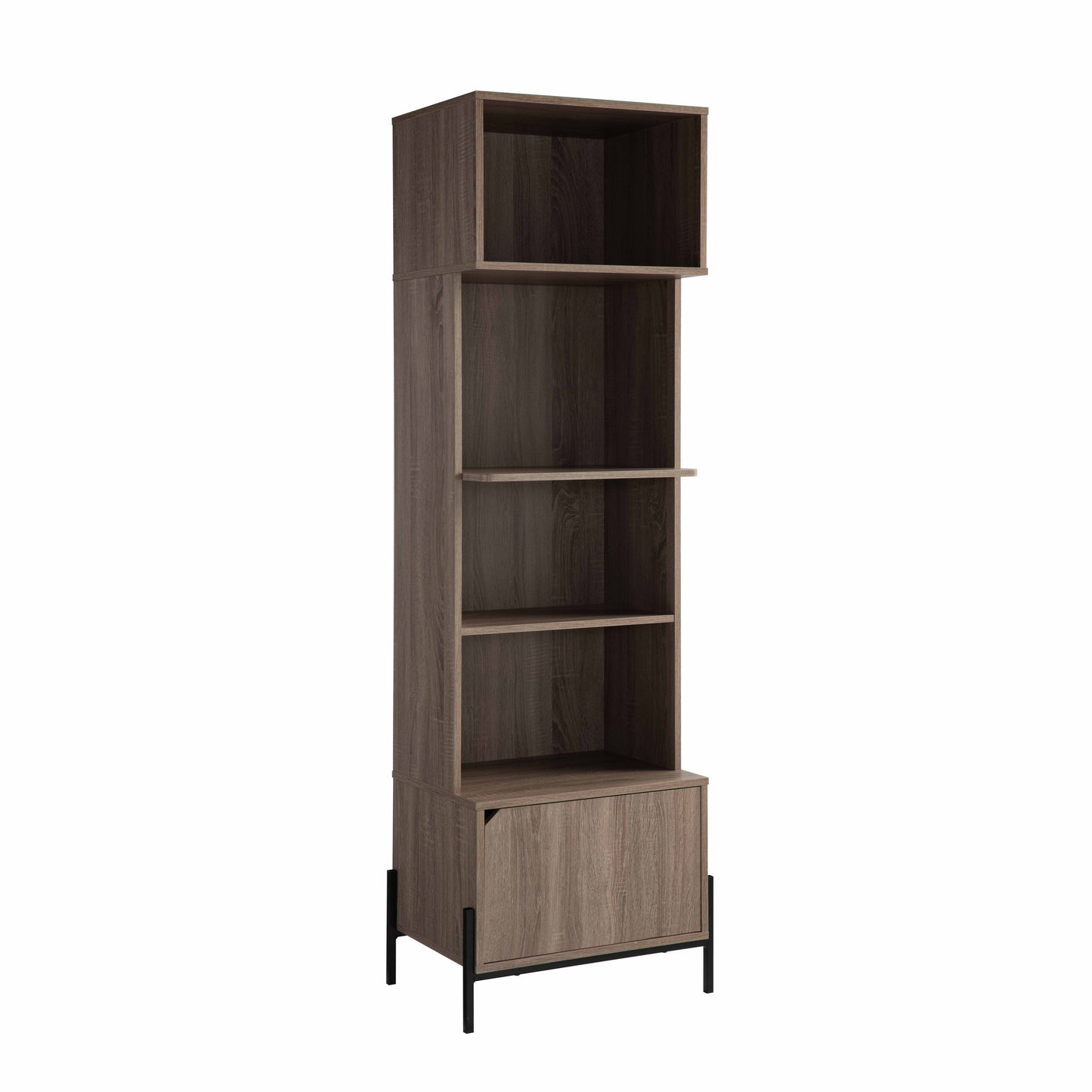 Ora Kitchen Display Storage Cabinet - Dark Taupe