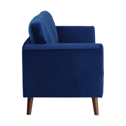 Darcy Velvet Loveseat - Blue