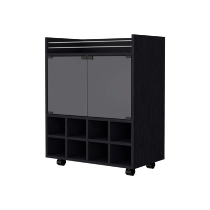 Fraser Bar Cabinet With Racks - Black