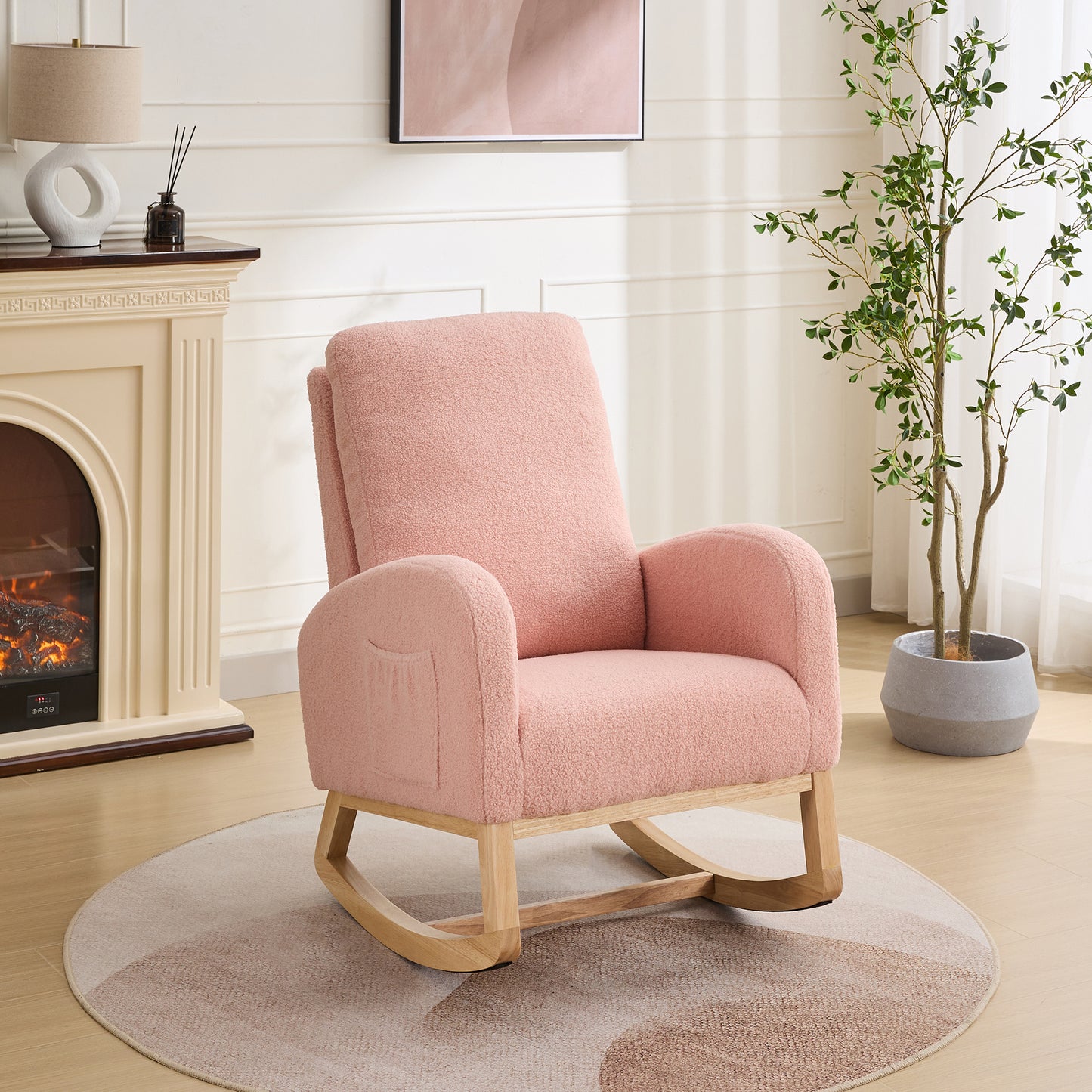 Lester Rocking Chair - Pink