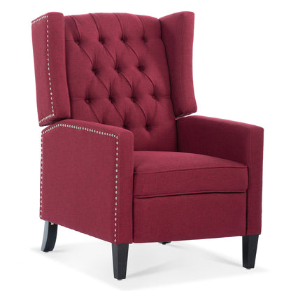 Nix Wide Manual Wing Chair Recliner - Red