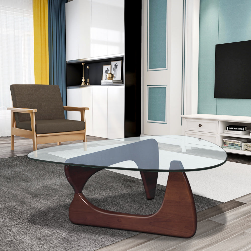 Modern Triangle coffee table - Dark Brown