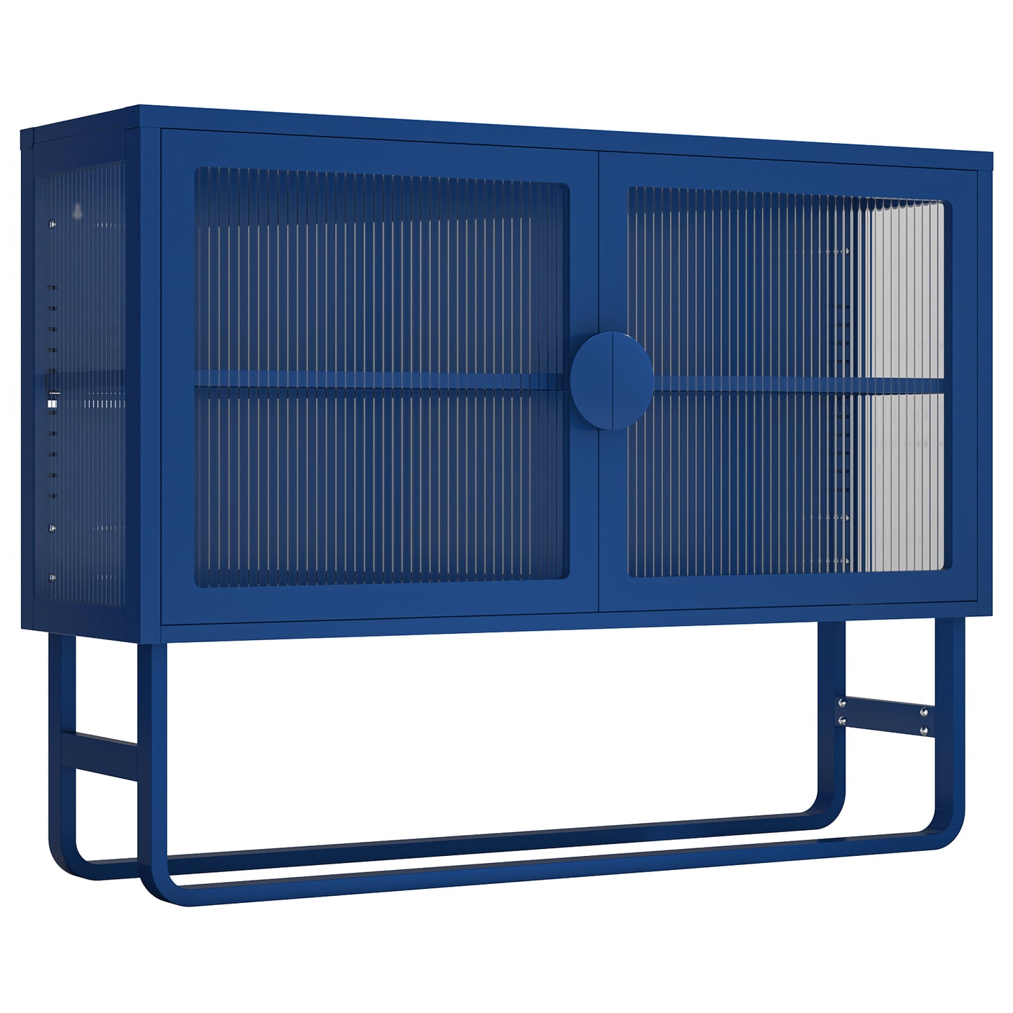 Tempered Glass Cabinet Credenza - Blue