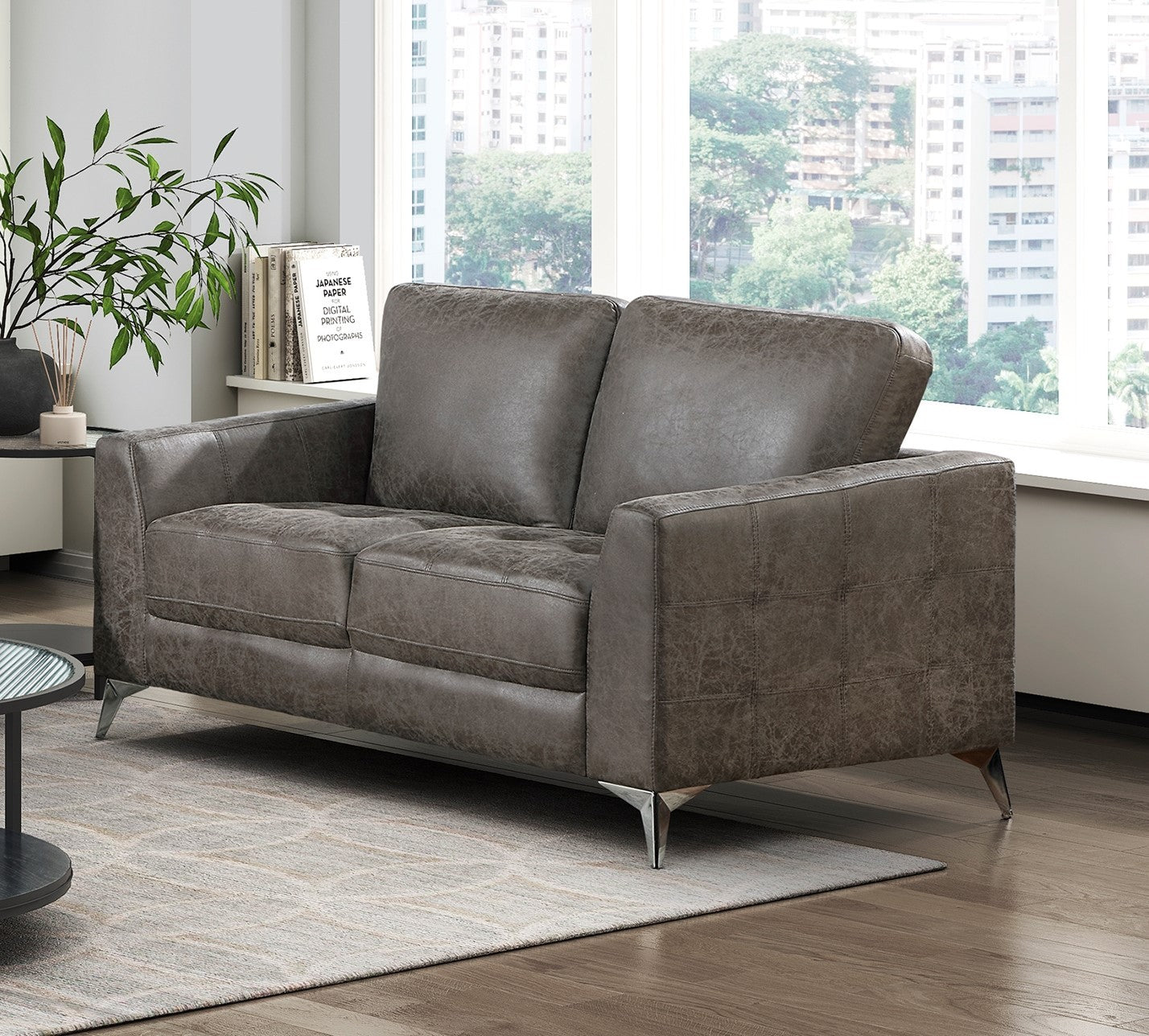 Ayala Loveseat - Brown